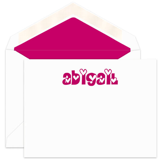 Sweetheart Studio Flat Note Cards - Raised Ink